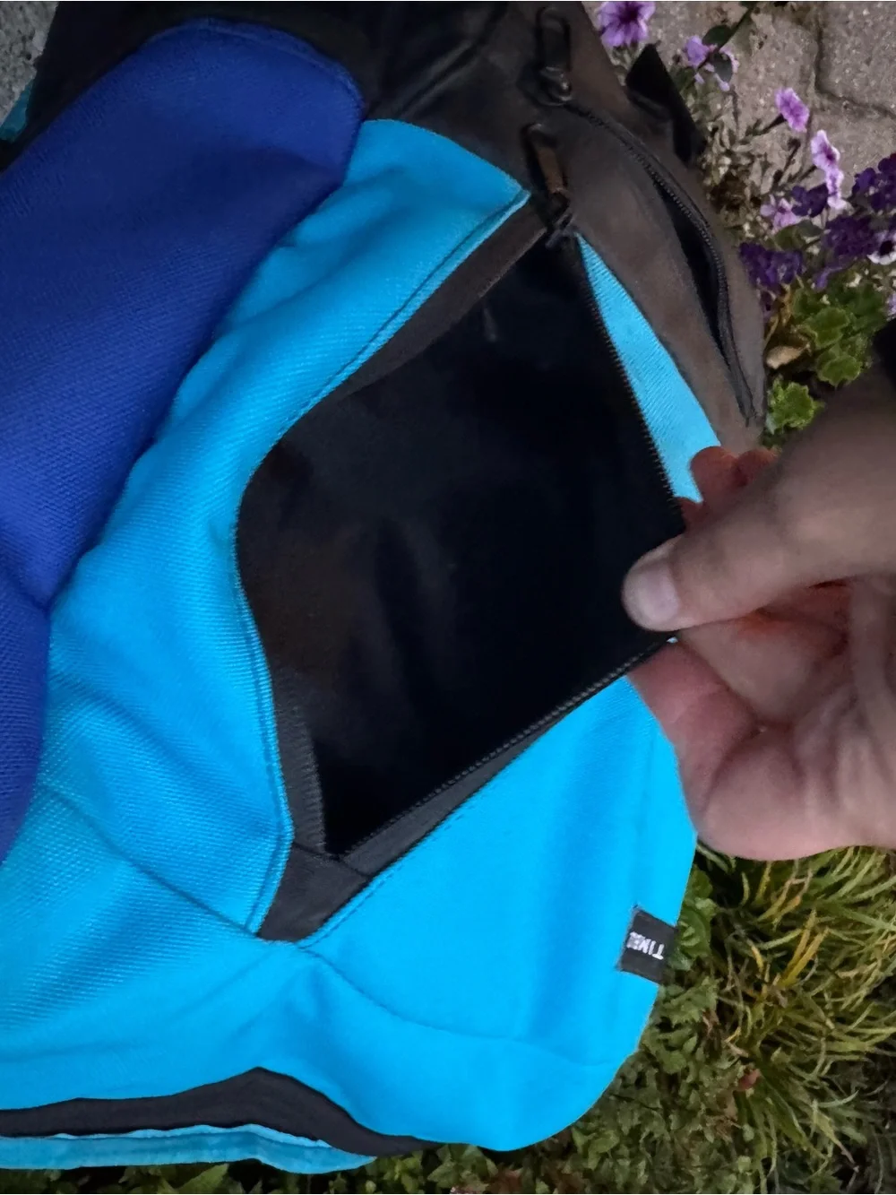 Timbuk2 Parkside Laptop Bright Teal and Royal Blue Backpack w Bottle Opener